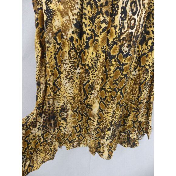 Ba&Sh Womens 0 US 4 Dress Lady Sahara Midi Snakeskin Ochre NWT - Picture 6 of 14